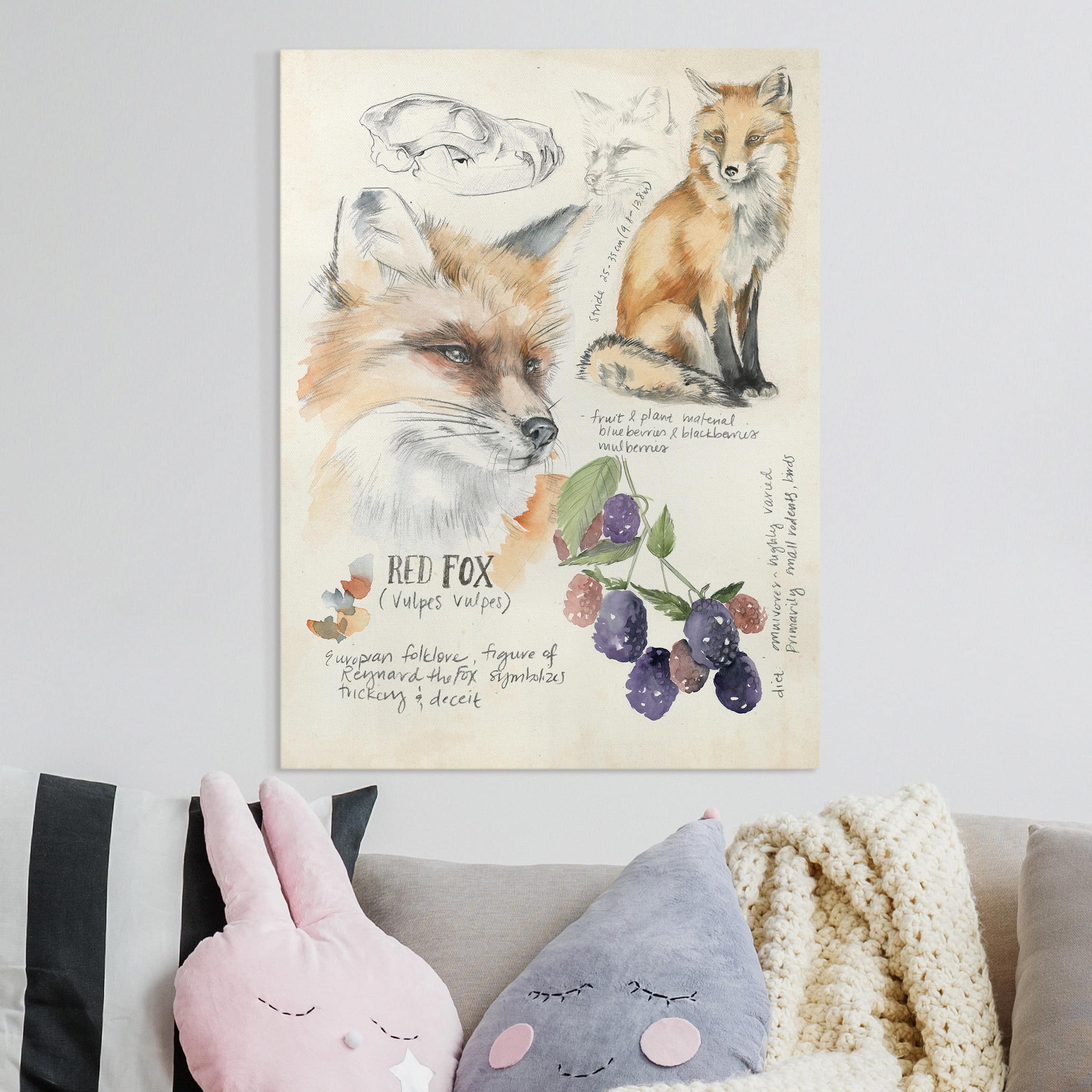 Leinwandbild Tiere Wildnis Journal - Fuchs