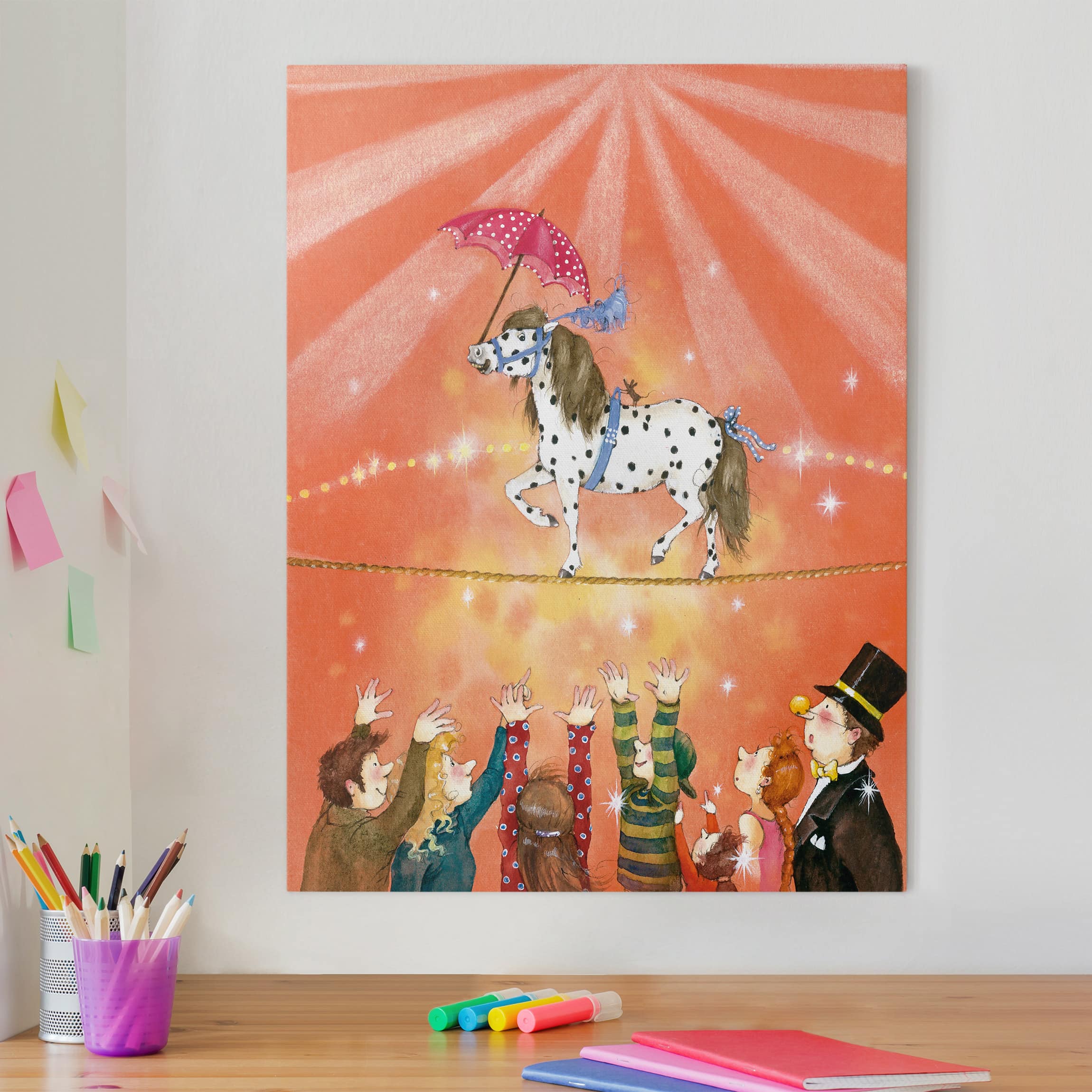 Leinwandbild Kinderzimmer Zauberpony Geschichten - Zirkuspony Micki