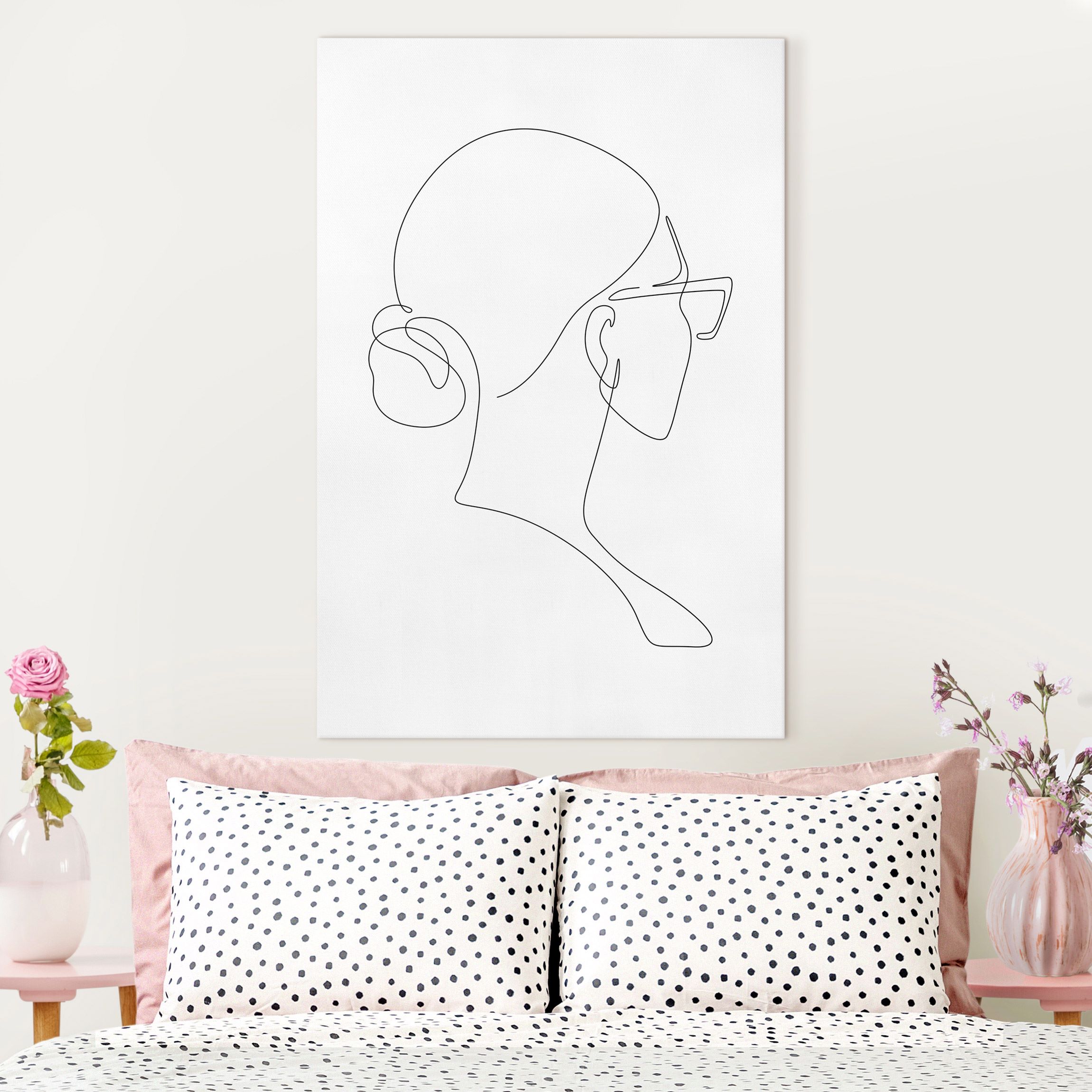Leinwandbild Line Art - Brille