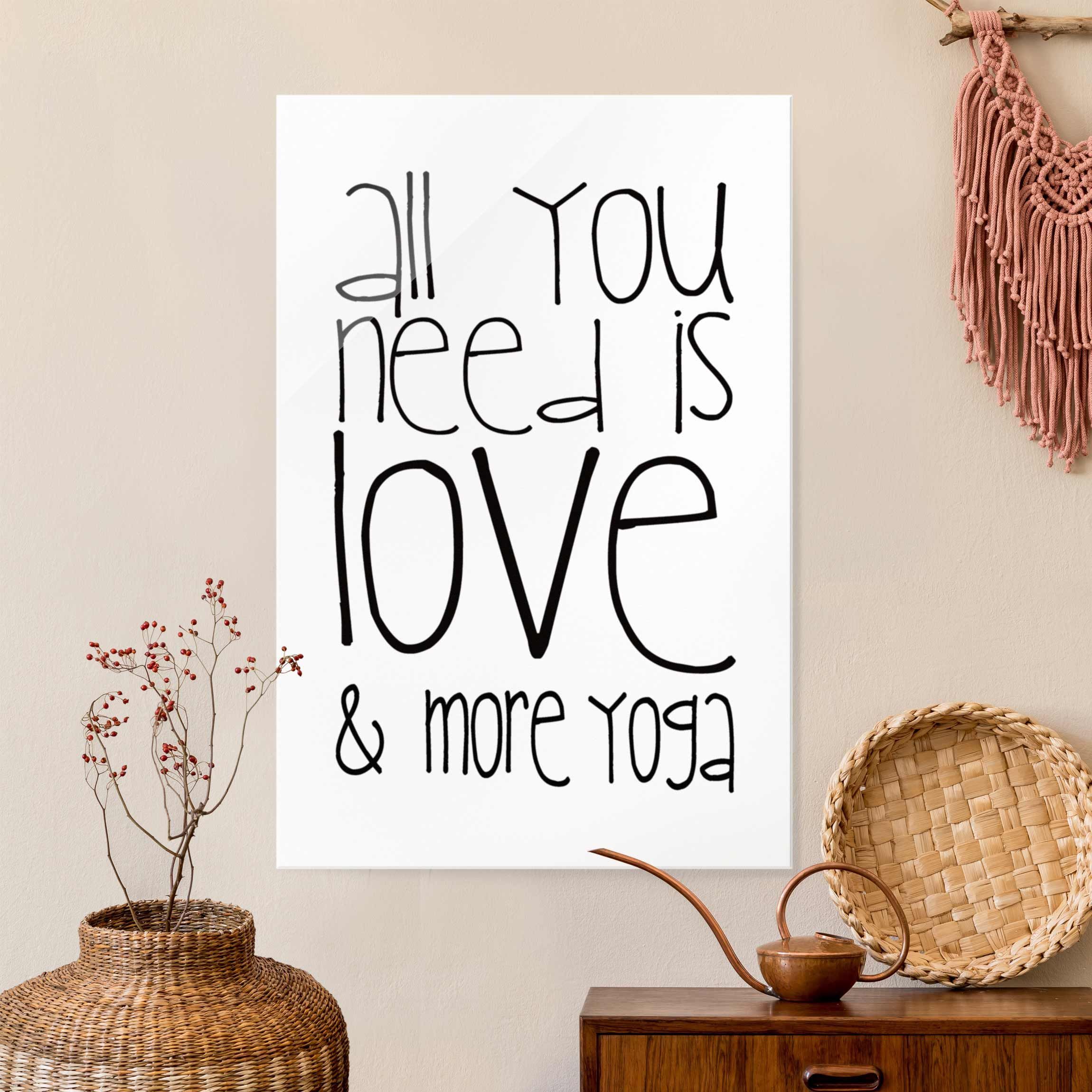 Glasbild Love and Yoga