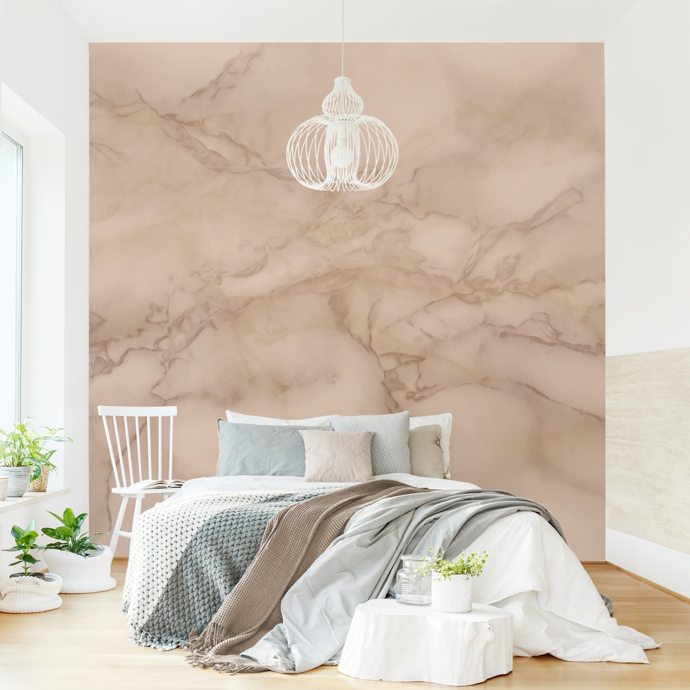 Marmor Tapete Marmoroptik Grau Braun