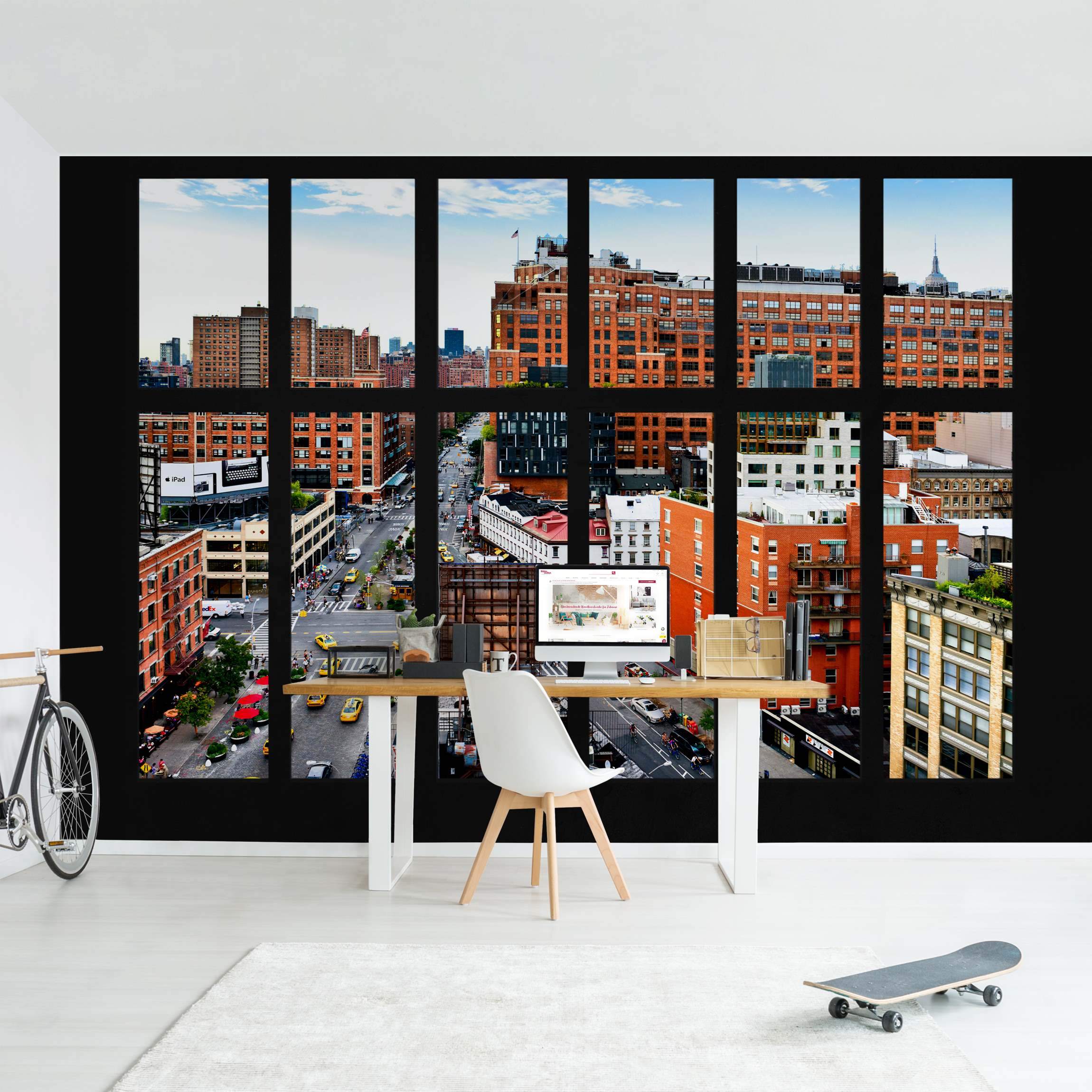 Fototapete Skyline New York Fensterblick II