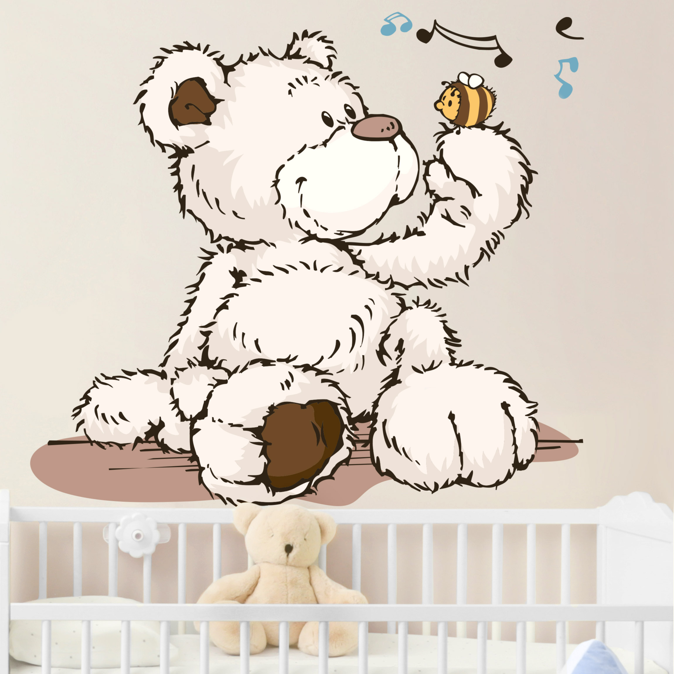 Wandtattoo 5-teilig NICI - Classic Bear - singt