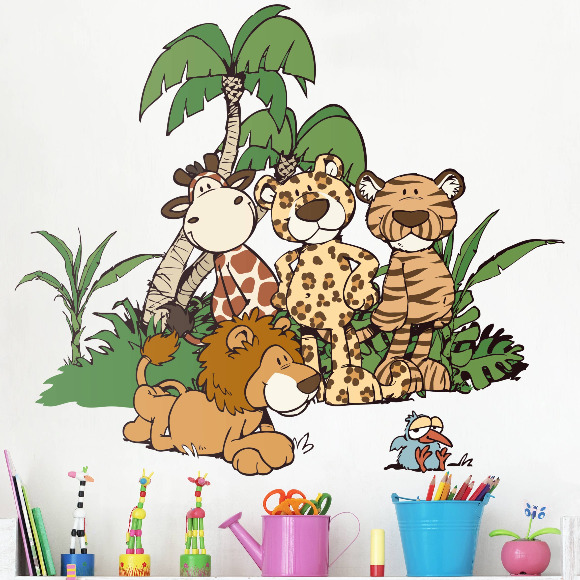 Wandtattoo 2-teilig NICI - Wild Friends - Wilde Tiere