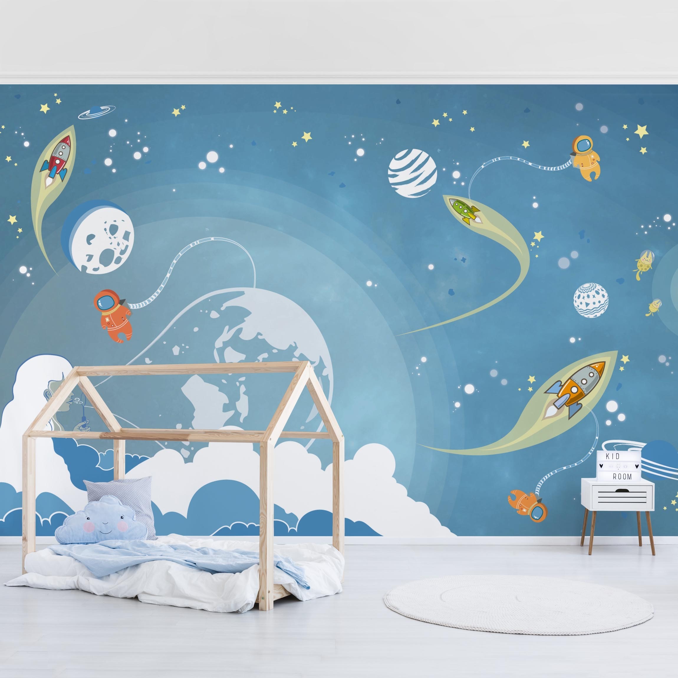 Fototapete Kinderzimmer No.MW16 Buntes Weltraumtreiben