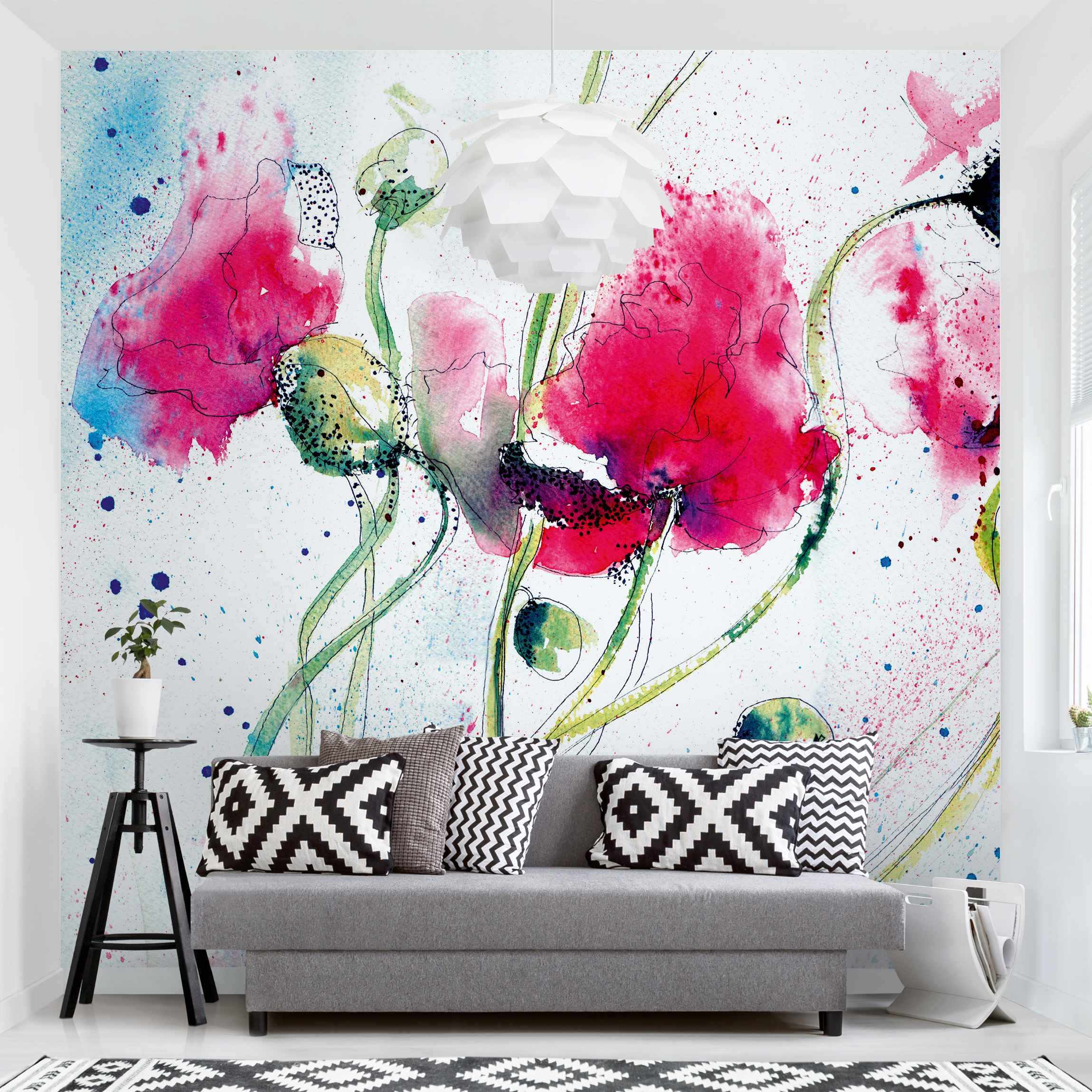 Fototapete Blumen Painted Poppies