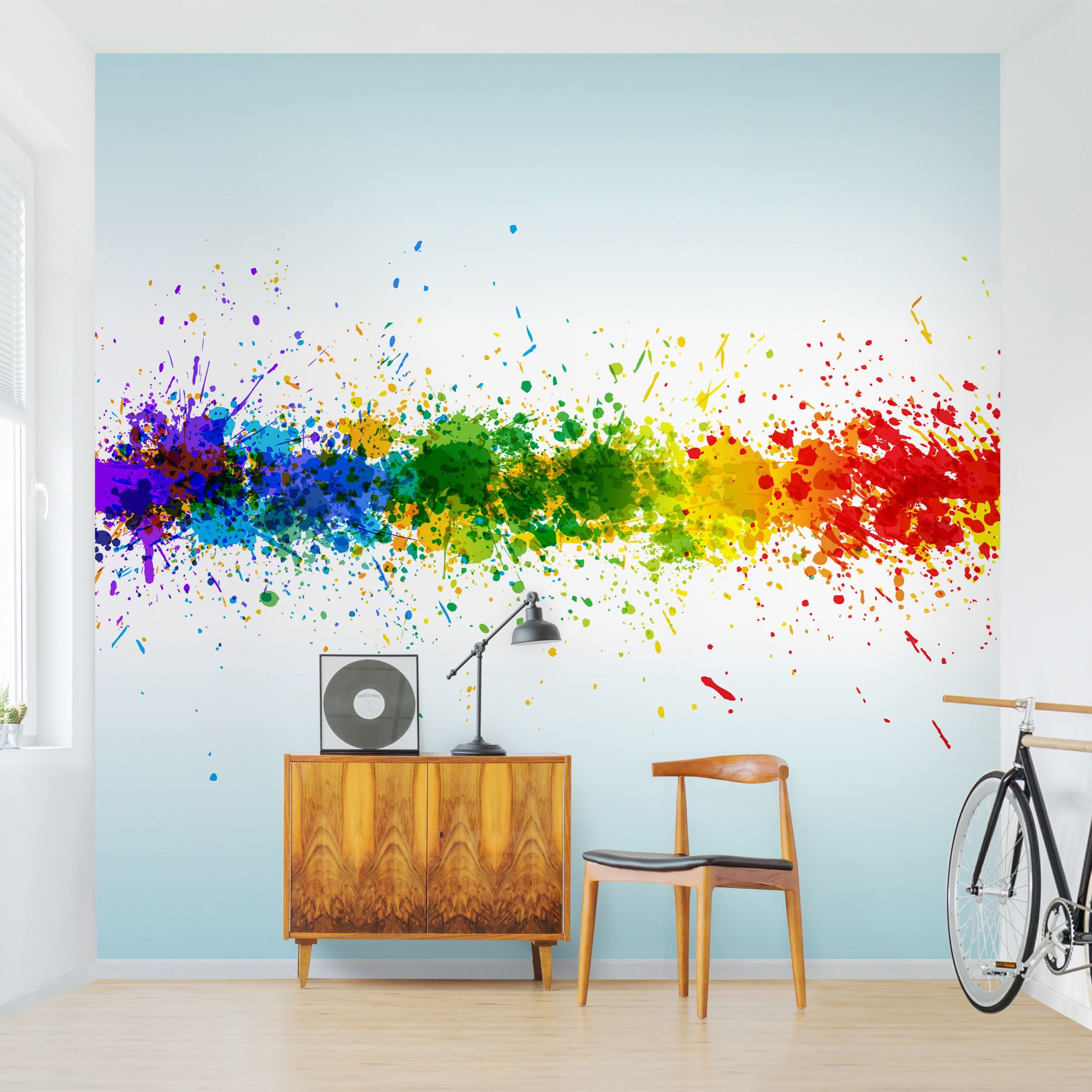 Mustertapete Rainbow Splatter