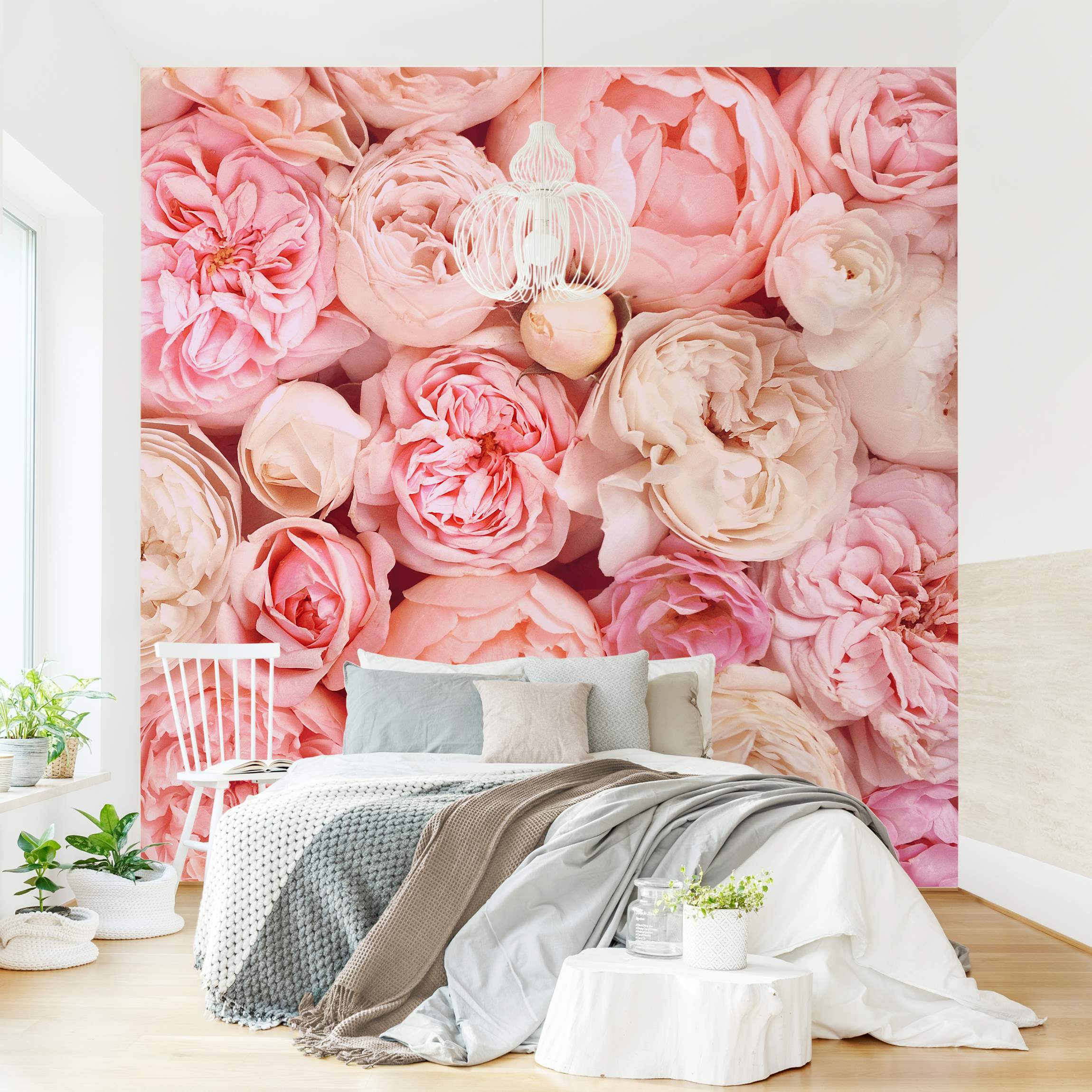 Fototapete Rosen Rosé Koralle Shabby
