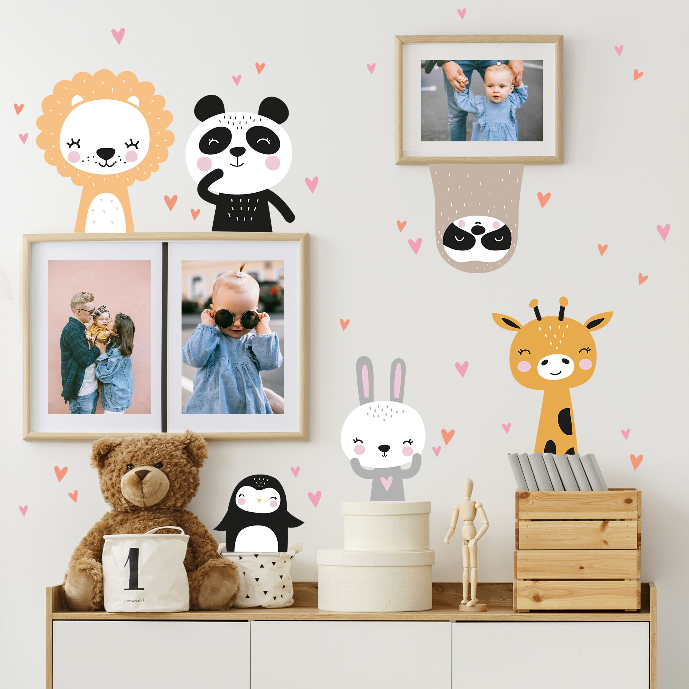 Wandtattoo 36-teilig Safari Tier Set