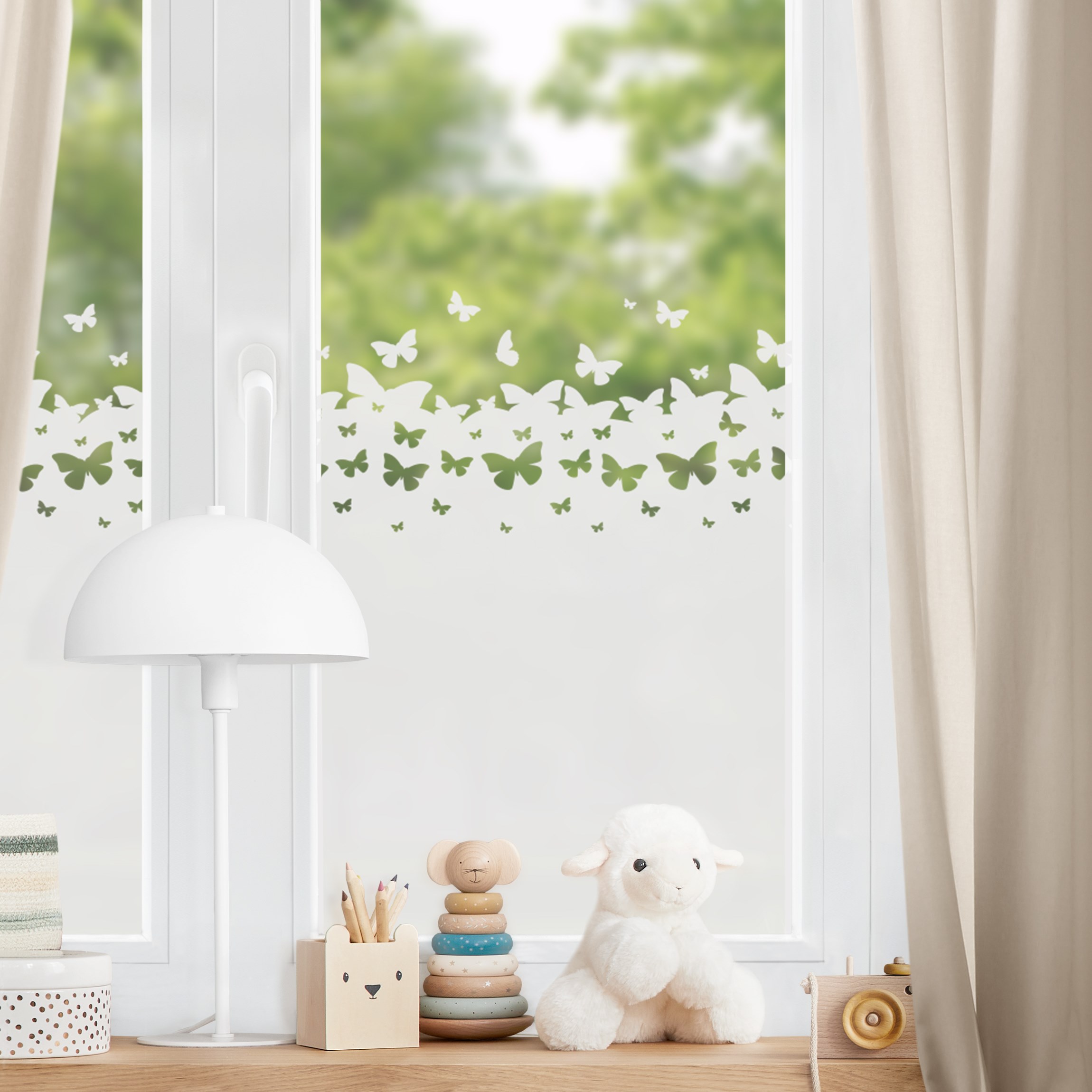 Fensterfolie Schmetterlinge Bordüre