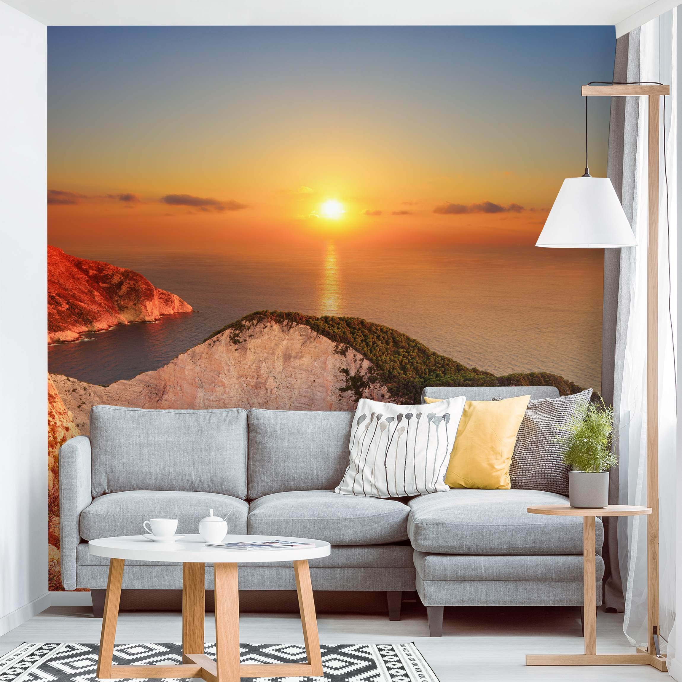 Fototapete Sonnenuntergang über Zakynathos