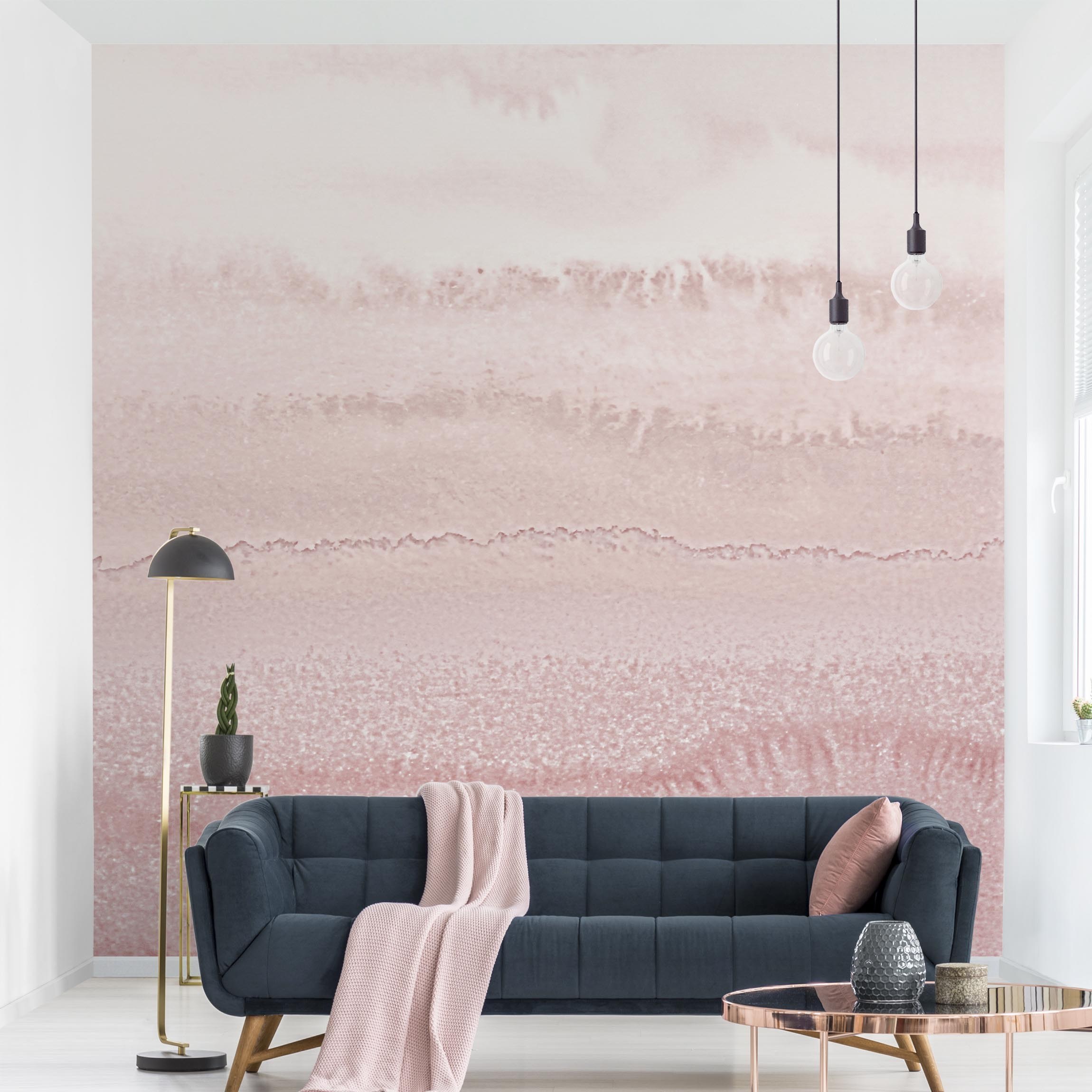 Mustertapete Spiel der Farben in Rosa