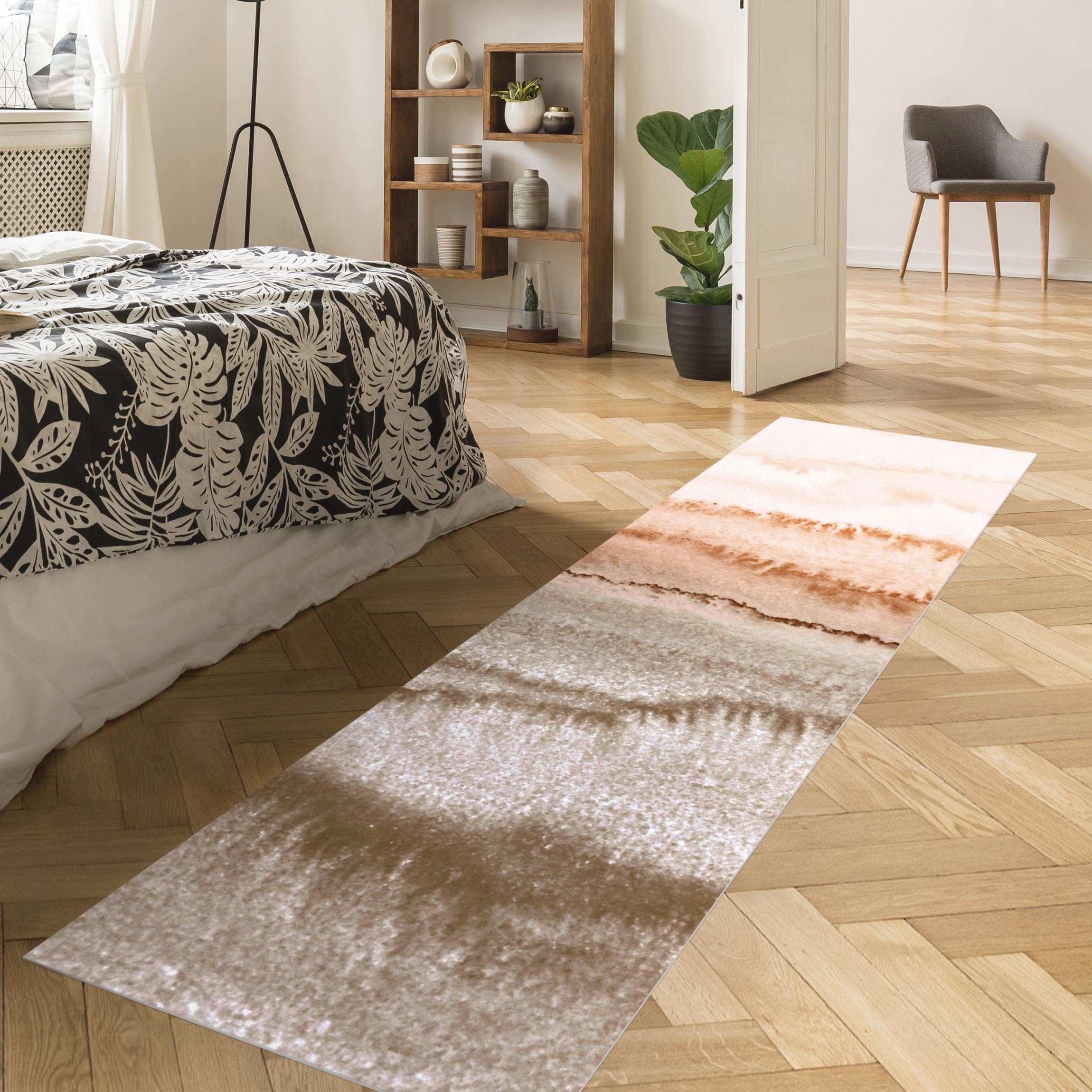 Vinylteppich Spiel der Farben Meeresrauschen in Sepia