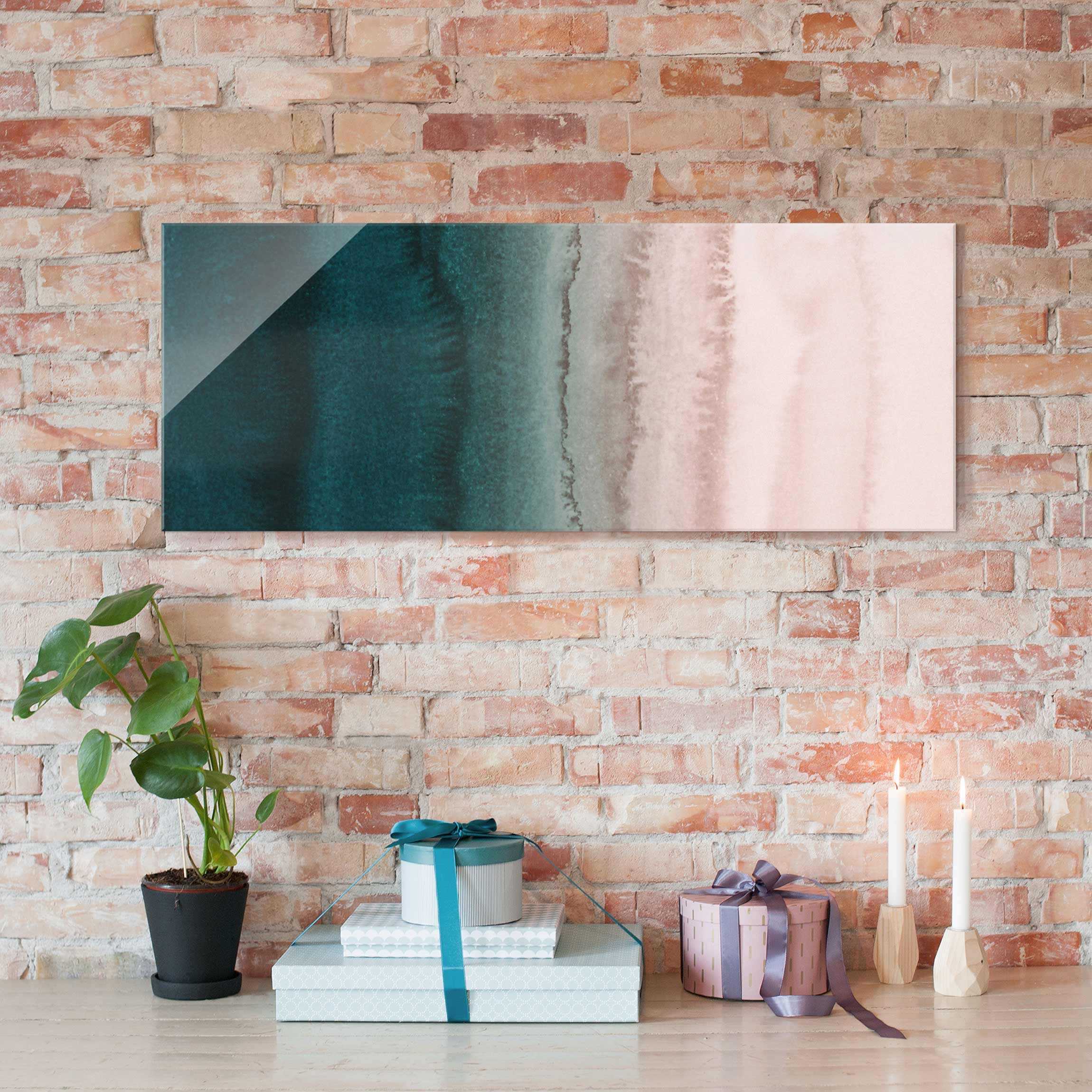 Glasbild Spiel der Farben Meeresrauschen