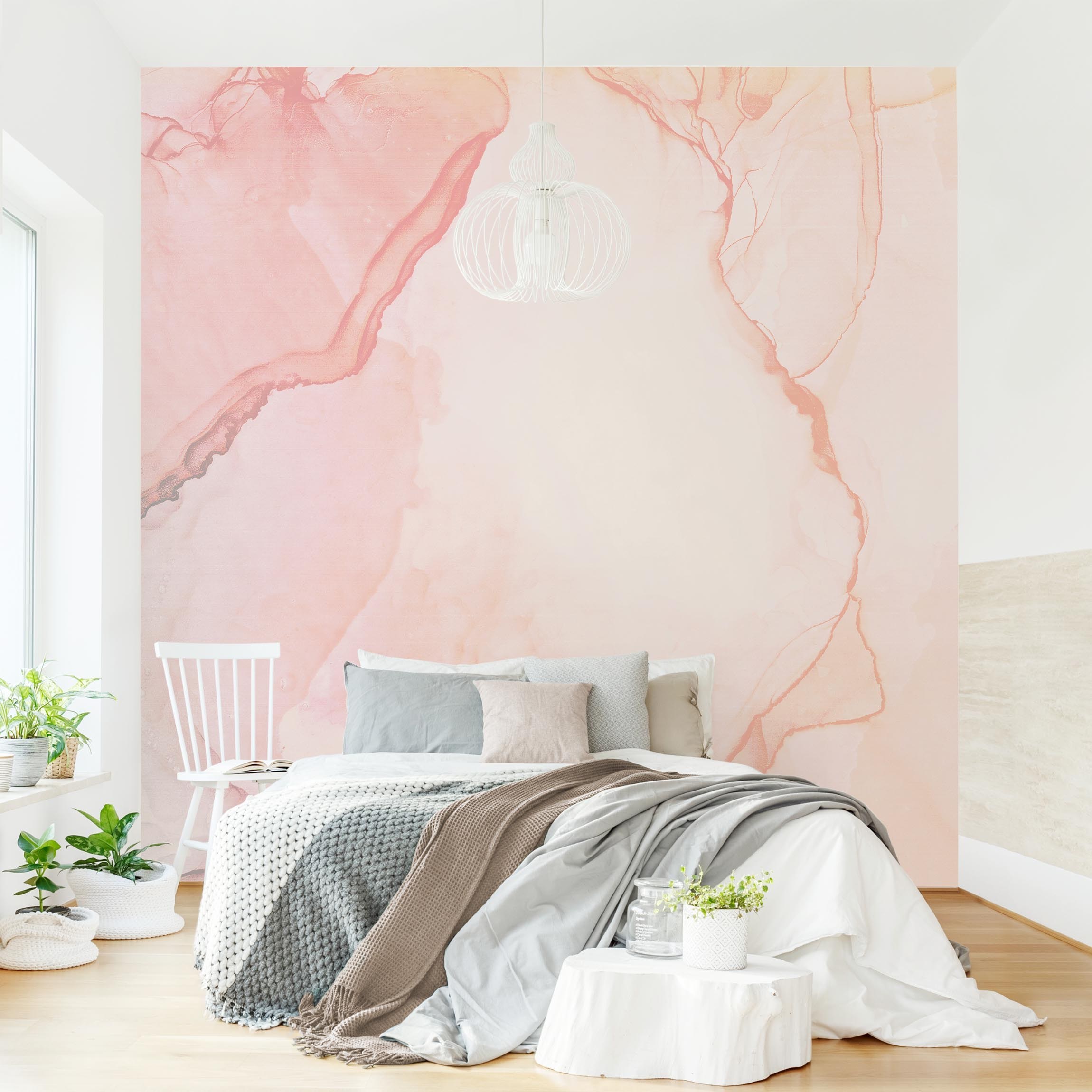 Mustertapete Spiel der Farben Pastell Zuckerwatte