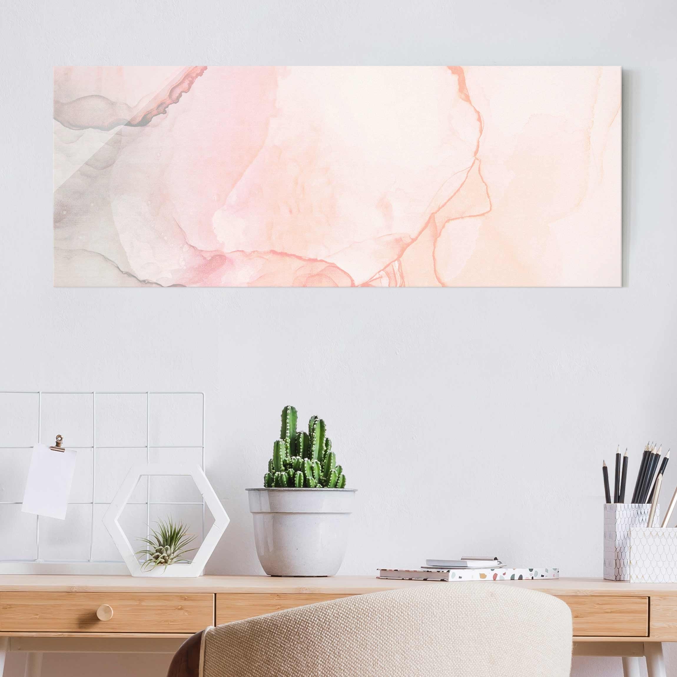 Glasbild Spiel der Farben Pastell Zuckerwatte