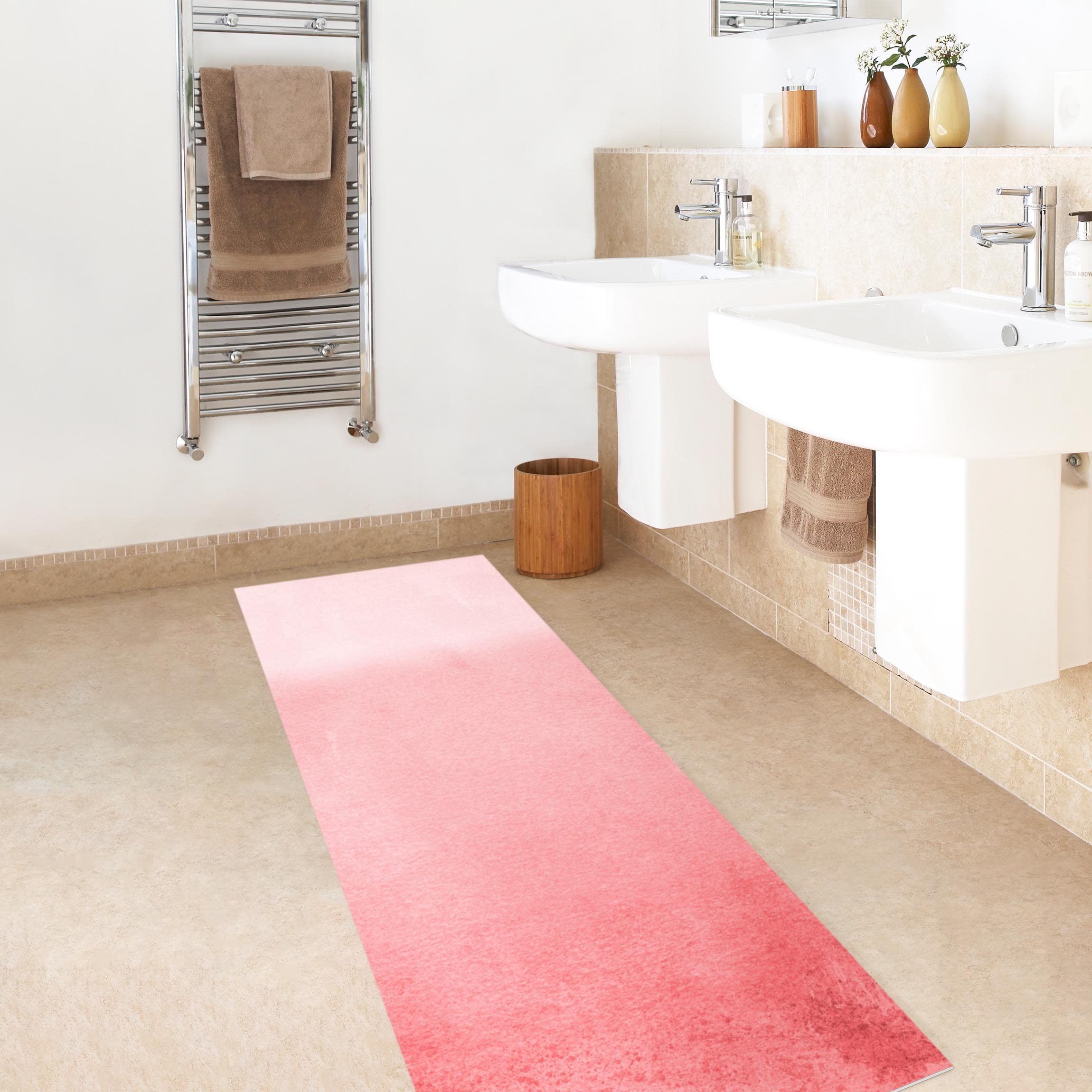 Vinylteppich Spiel der Farben Verblassende Koralle