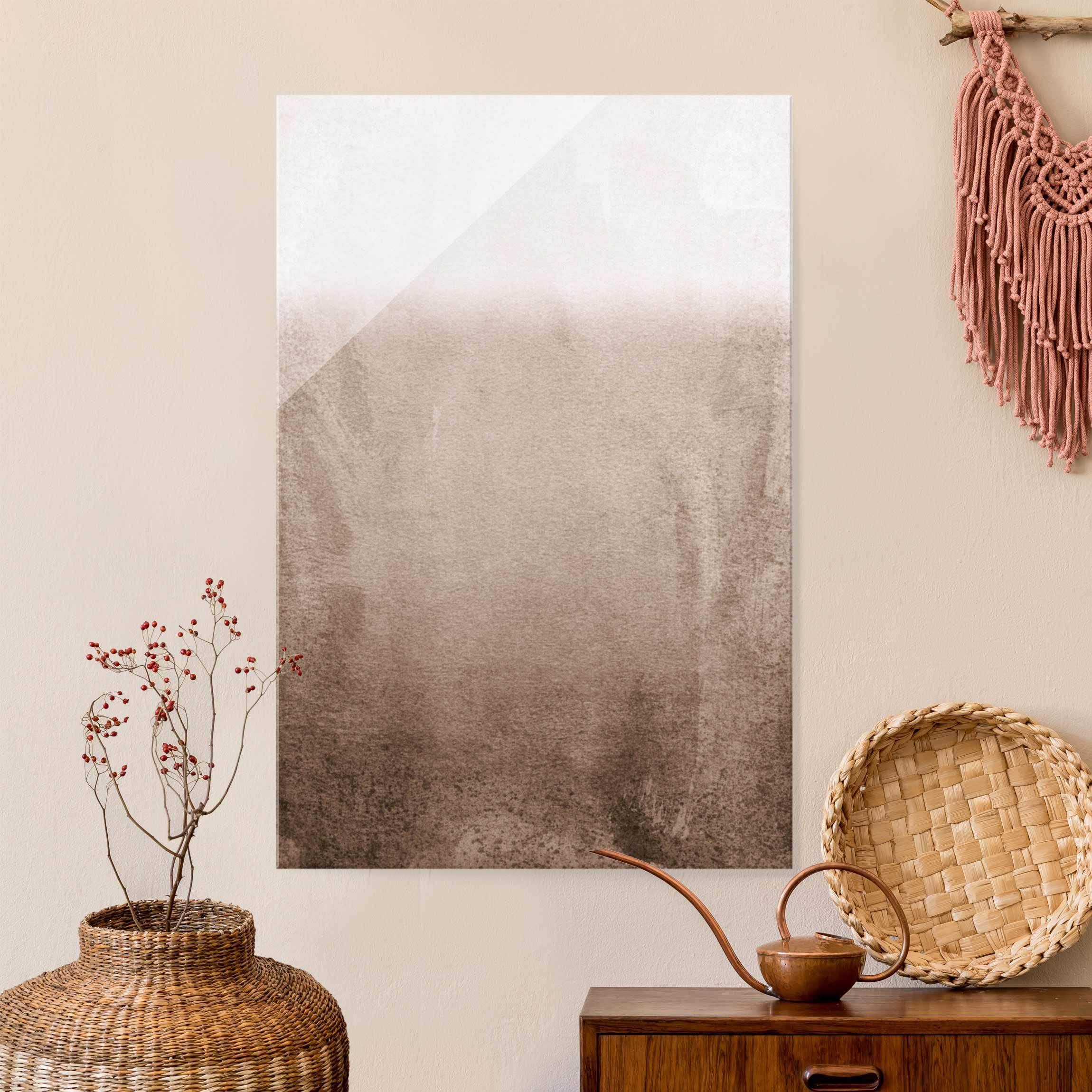 Glasbild Spiel der Farben Verblassendes Sepia