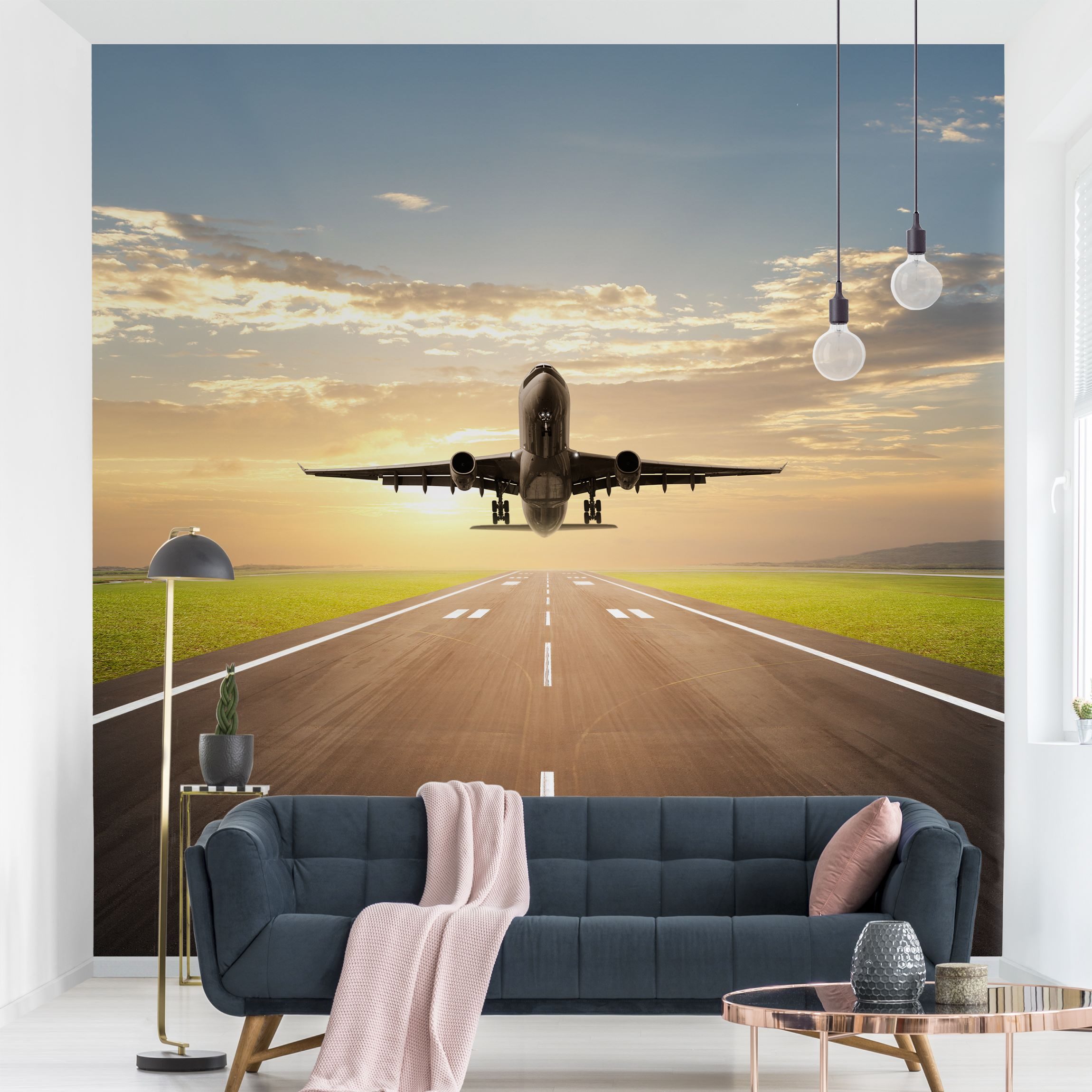 Fototapete Startendes Flugzeug