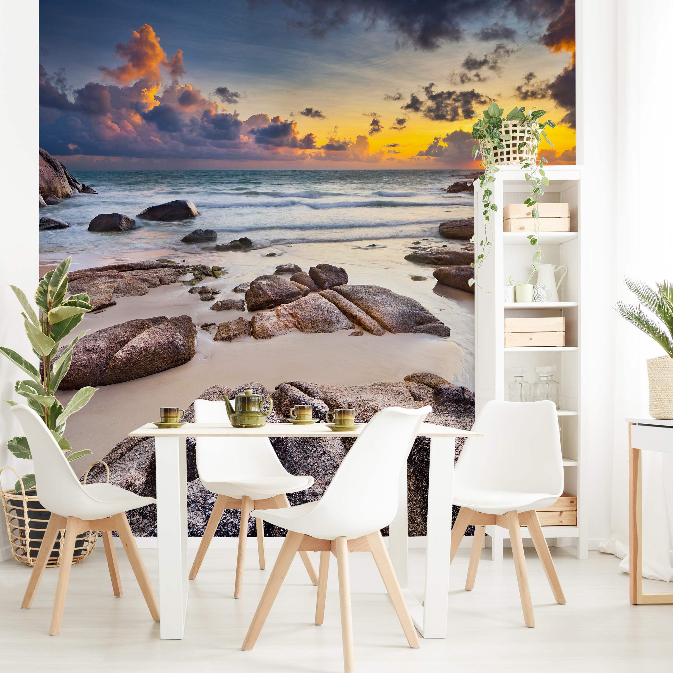 Fototapete Strand Strand Sonnenaufgang in Thailand