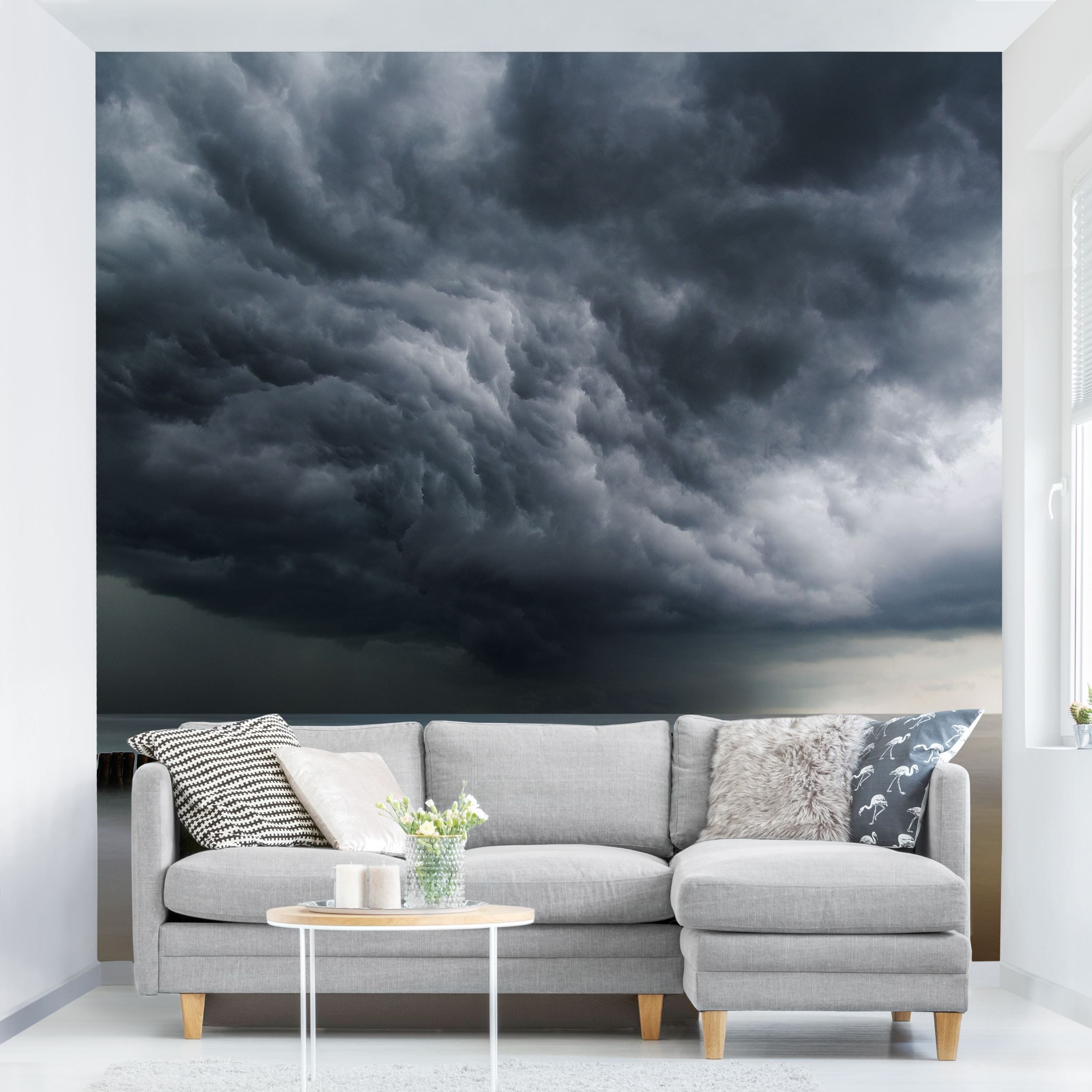 Fototapete Sturmwolken über der Ostsee