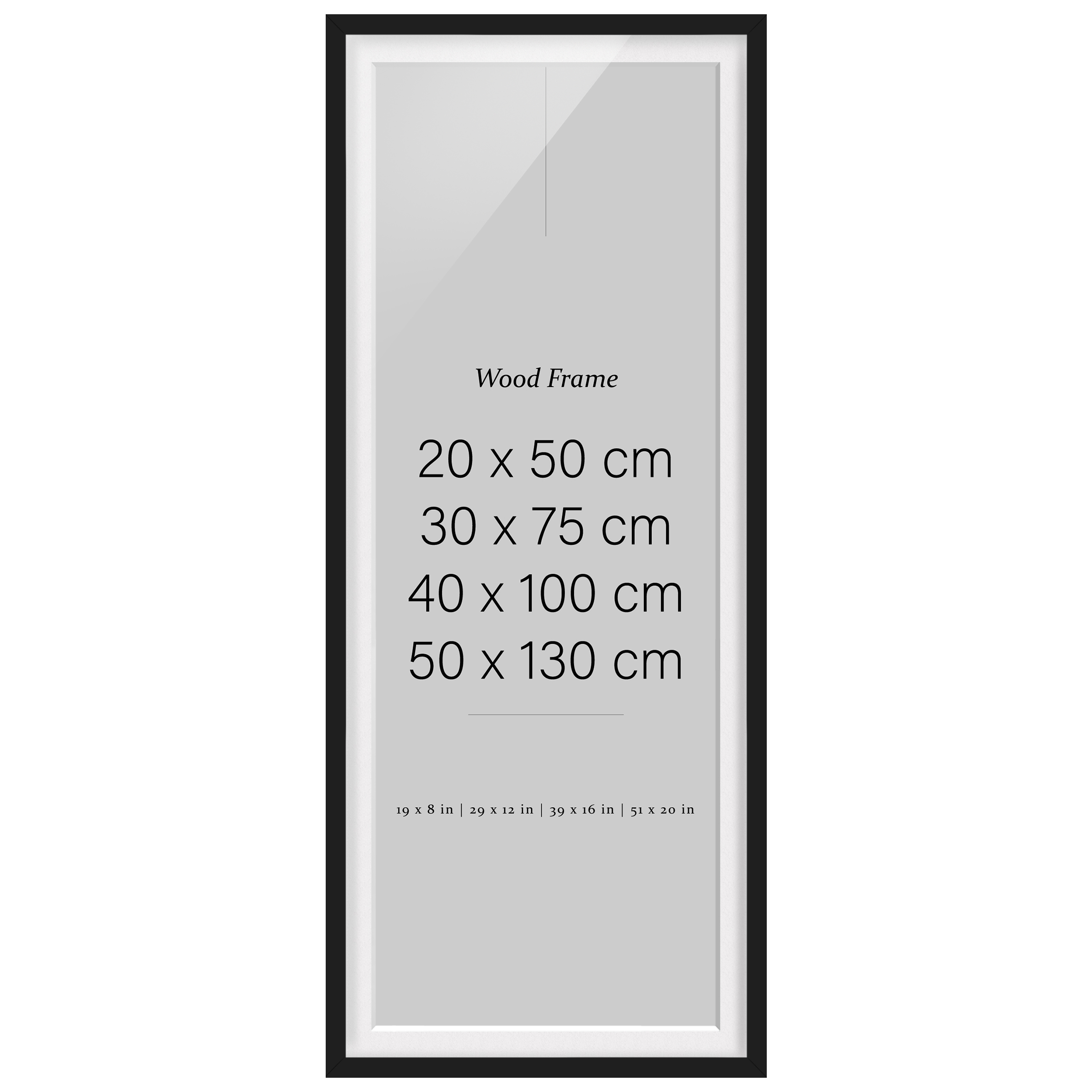 Zubehör Bilderrahmen Schwarz Hochformat