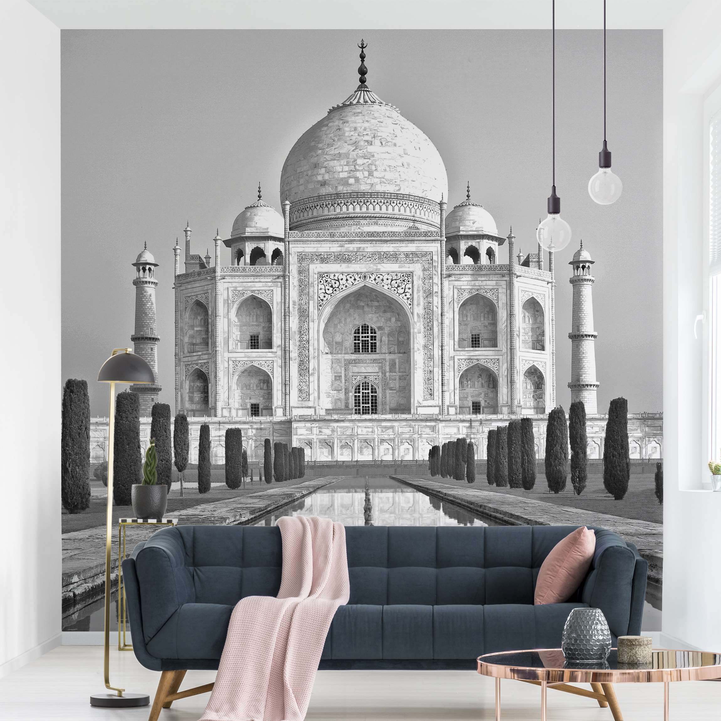 Fototapete Taj Mahal mit Garten