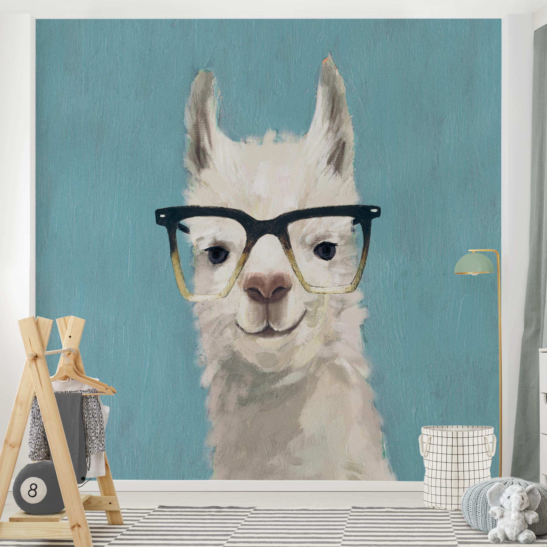 Fototapete Lama mit Brille IV