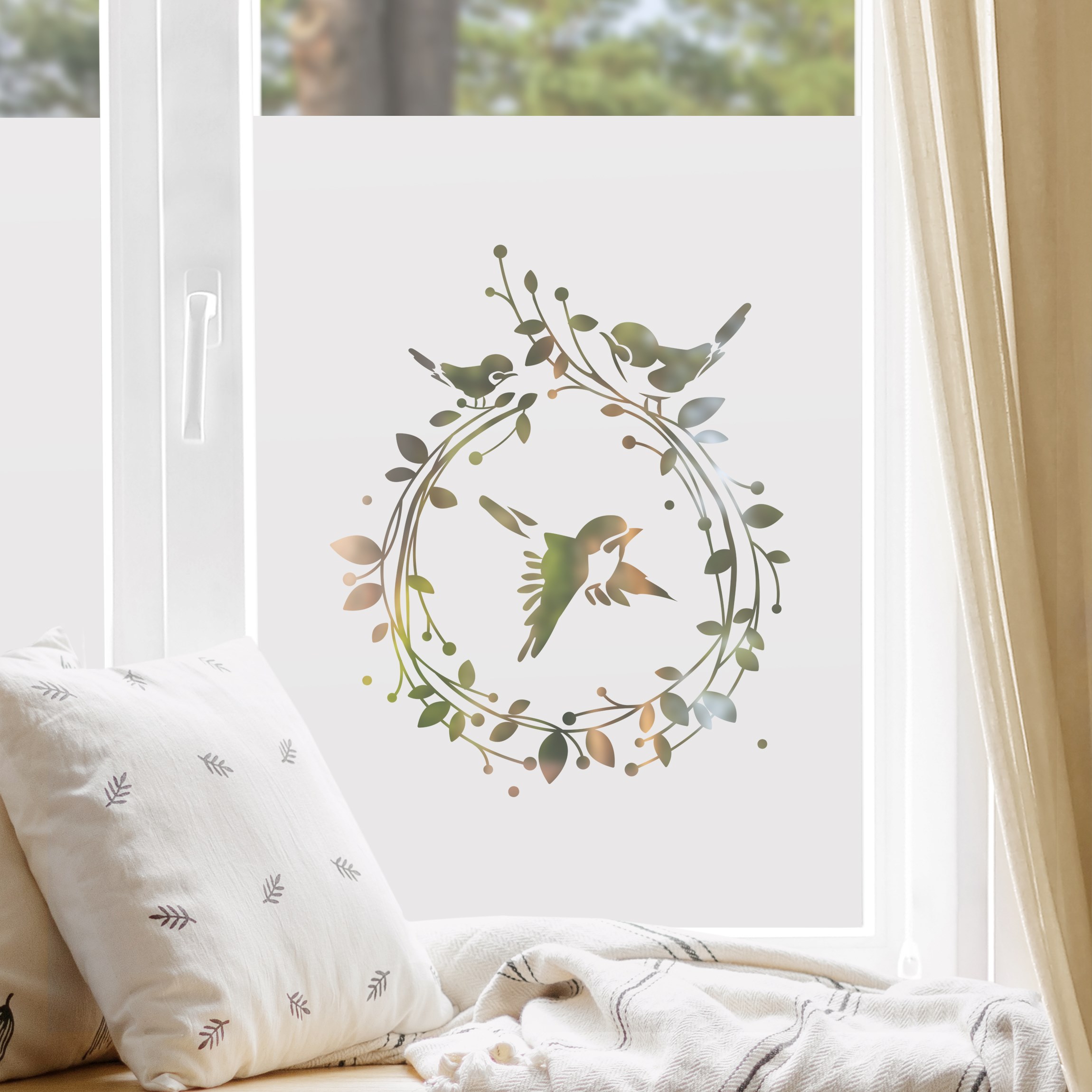 Fensterfolie Vogelzweig II