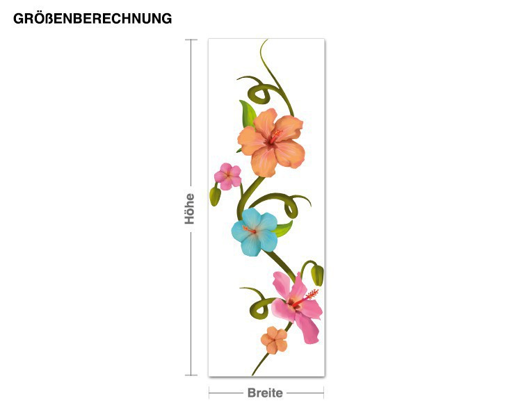 Wandtattoo Blumen Hibiskusranke