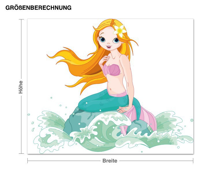 Wandtattoo Kleine Meerjungfrau