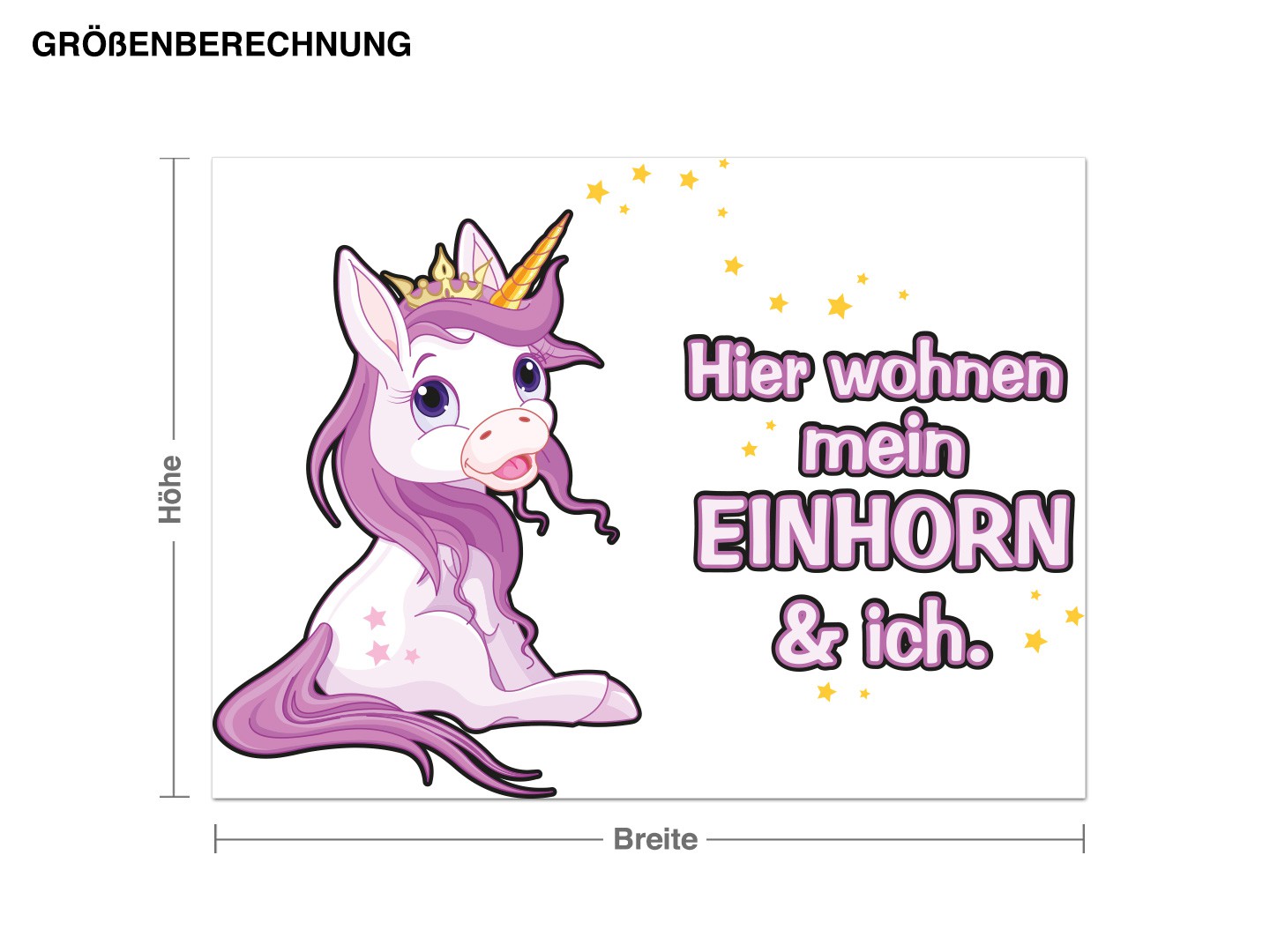 Wandtattoo Mein Einhorn und ich