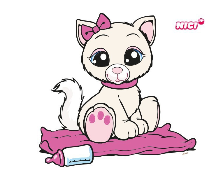 Wandtattoo NICI - Baby cat - Sitzendes Kätzchen