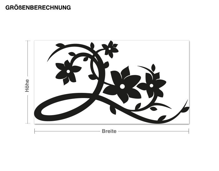 Wandtattoo Blütenzweig