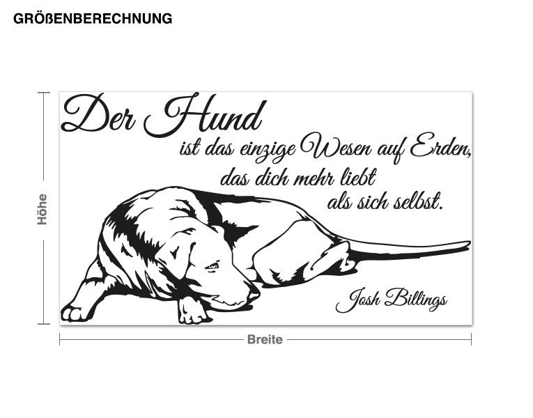 Wandtattoo Der Hund ist das einzige Wesen...
