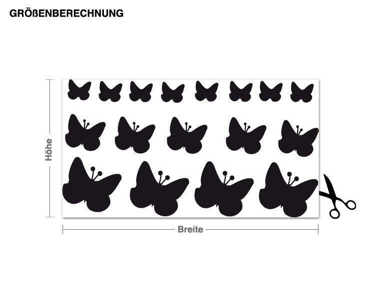 Wandtattoo Falter Set
