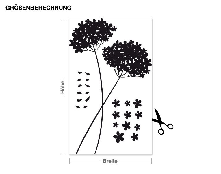 Wandtattoo Fliegender Blütentraum Set