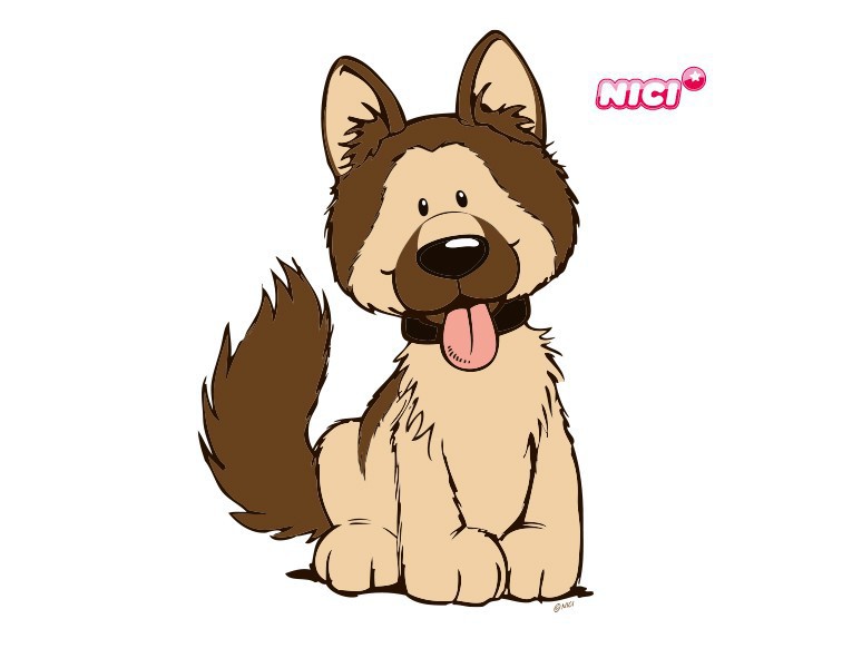 Wandtattoo Kinderzimmer NICI - German Shepherd Hund
