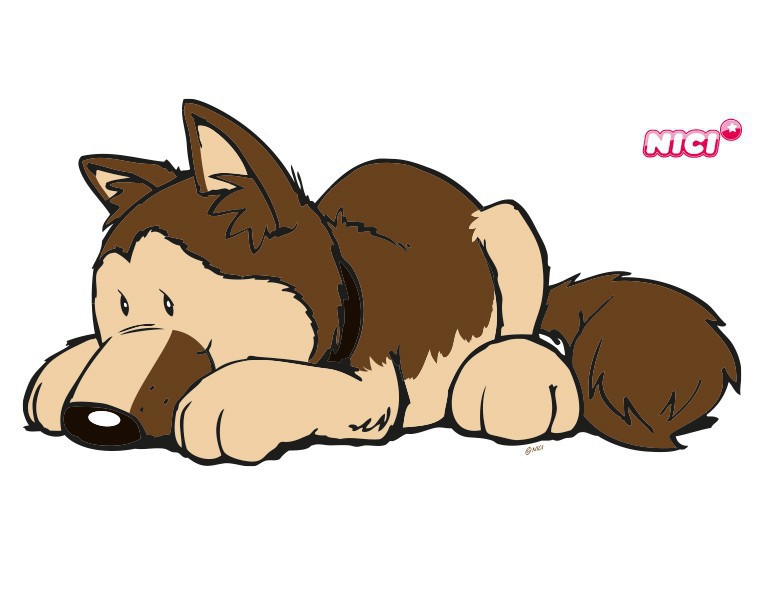Wandtattoo NICI - German Shepherd Hund - schlafender Schäferhund