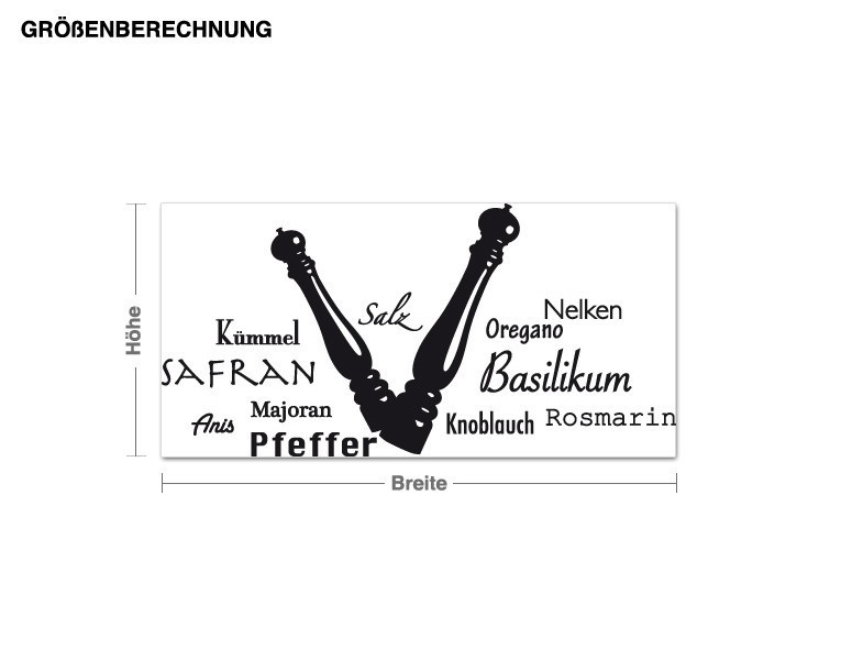 Wandtattoo Gewürze & Kräuter