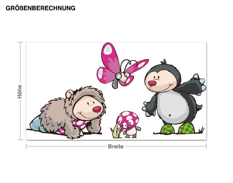 Wandtattoo NICI - Harriet - vier Freunde