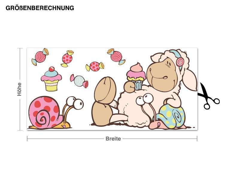 Wandtattoo NICI - Jolly Candy liegt bequem