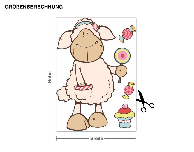 Wandtattoo NICI - Jolly Candy mit Lutscher in der Hand