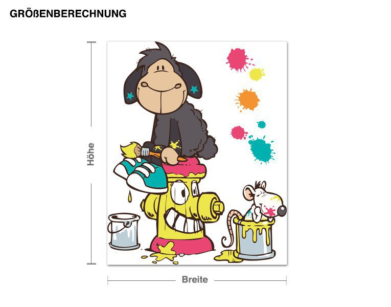 Wandtattoo NICI - Jolly Leroy sitzt auf Hydrant