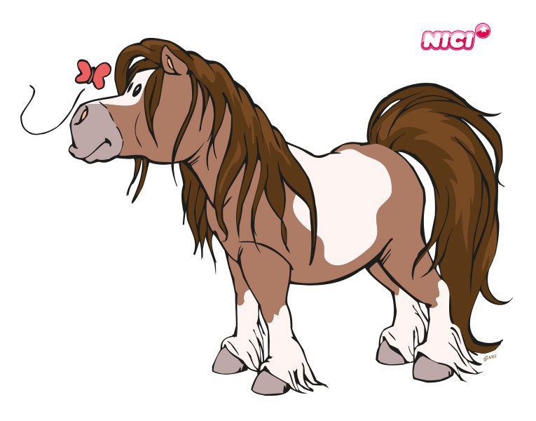 Wandtattoo NICI - Kapoony Pferd und Schmetterling