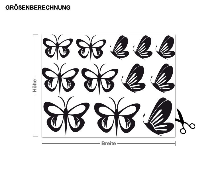 Wandtattoo Kleine Falter