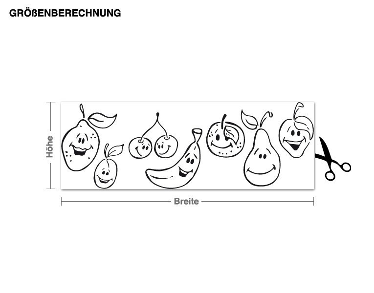 Wandtattoo Lachendes Obst