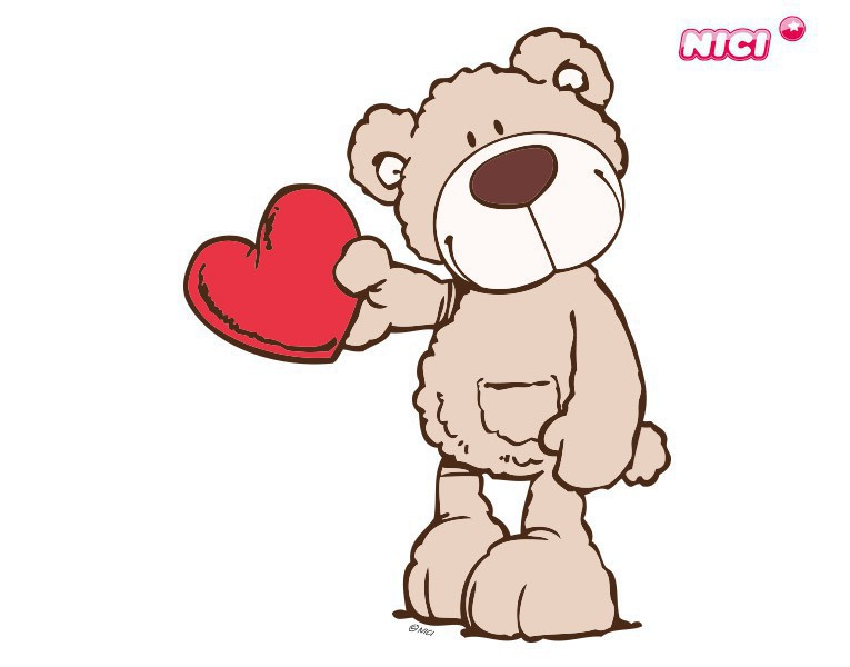 Wandtattoo NICI - Love Bär - ich schenke dir mein Herz