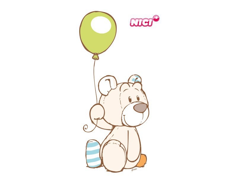 Wandtattoo NICI - My First NICI - Bärchen mit Luftballon