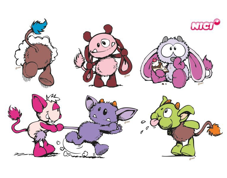 Wandtattoo NICI - Monster 6-teilig